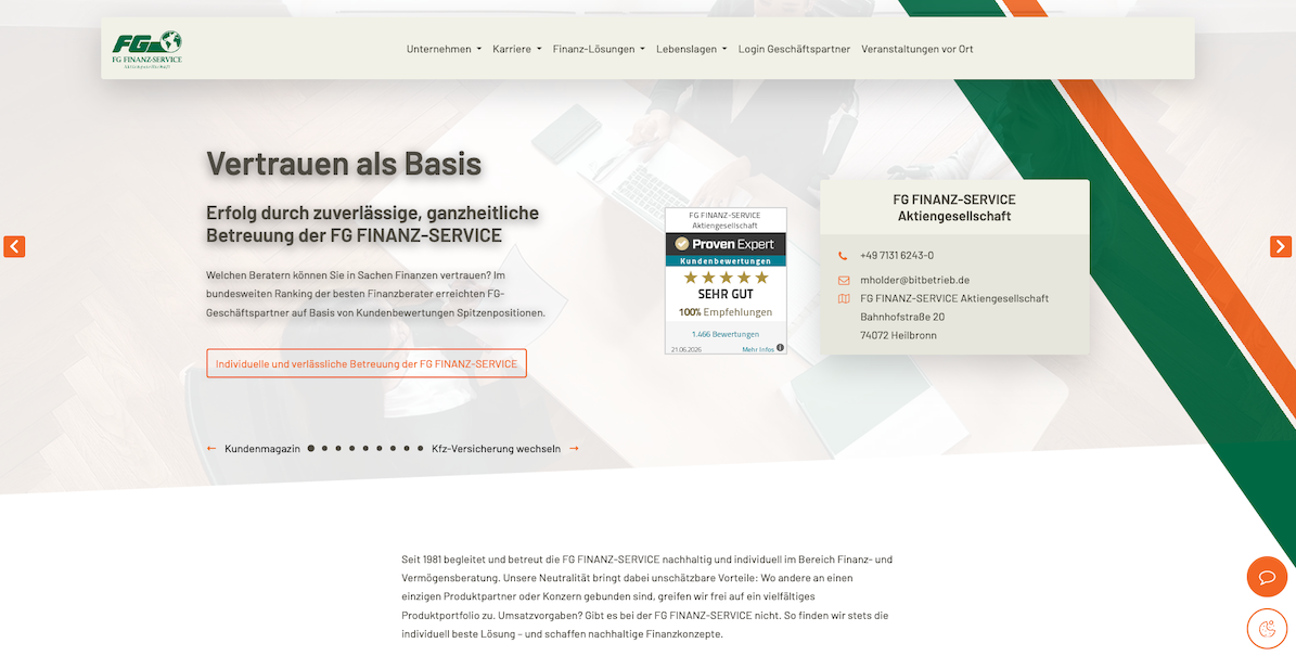 FG-Finanz – Startseite der Hauptgesellschaft